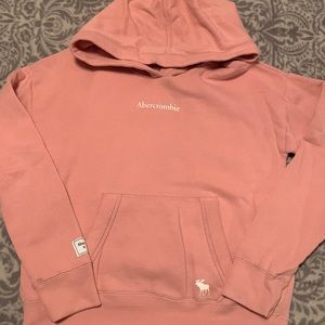 Pink girls Abercrombie hoodie size 9/10